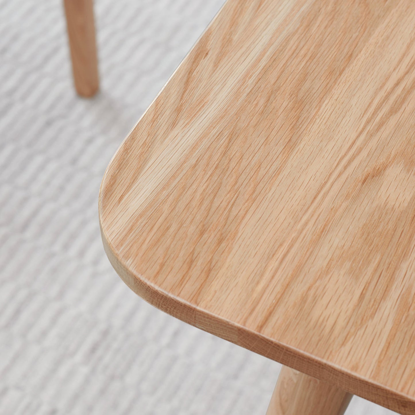 Natural Solid Oak Round Corner Dining Table by Blak Hom