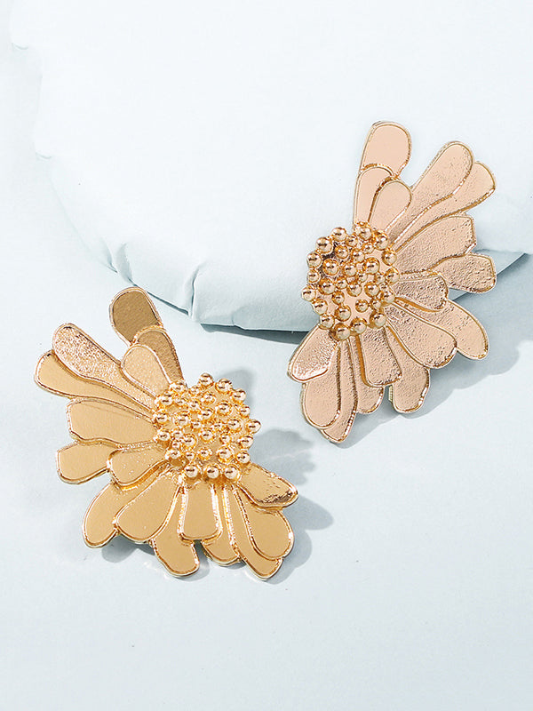 Vintage Alloy Flower Earrings by migunica