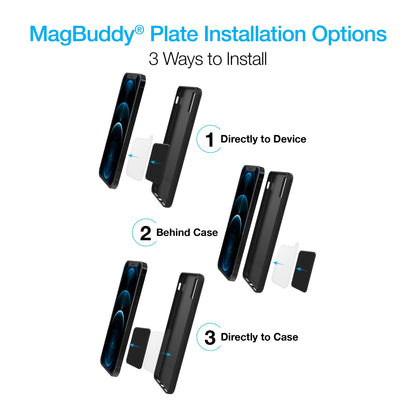 Naztech MagBuddy Universal Metal Plates Black (13626-HYP) by Jupiter Gear Home