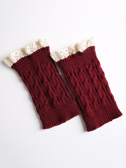 Original Creation Keep Warm Hollow Jacquard Leg Warmers Accessories by migunica