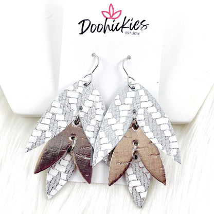 3" Shine Bright Lilli Belles - Leather Earrings by Doohickies Wholesale