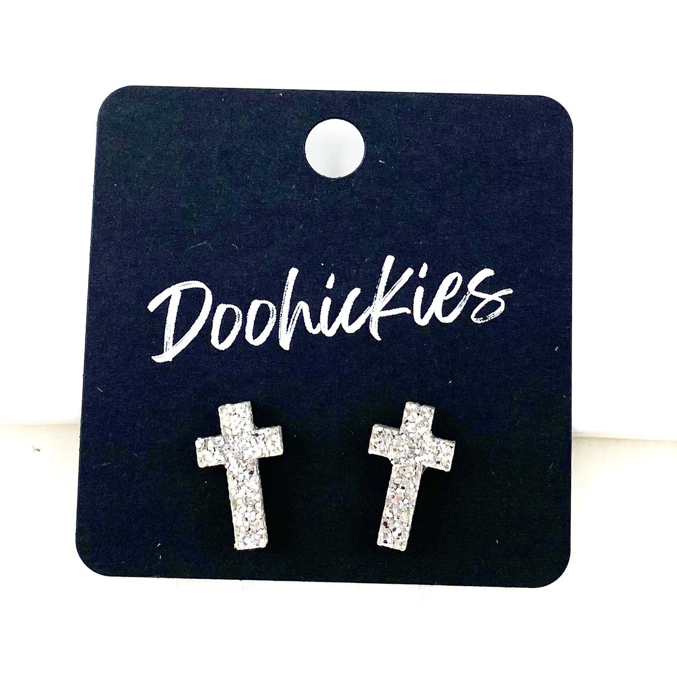 16mm Glitter Cross Singles by Doohickies Wholesale