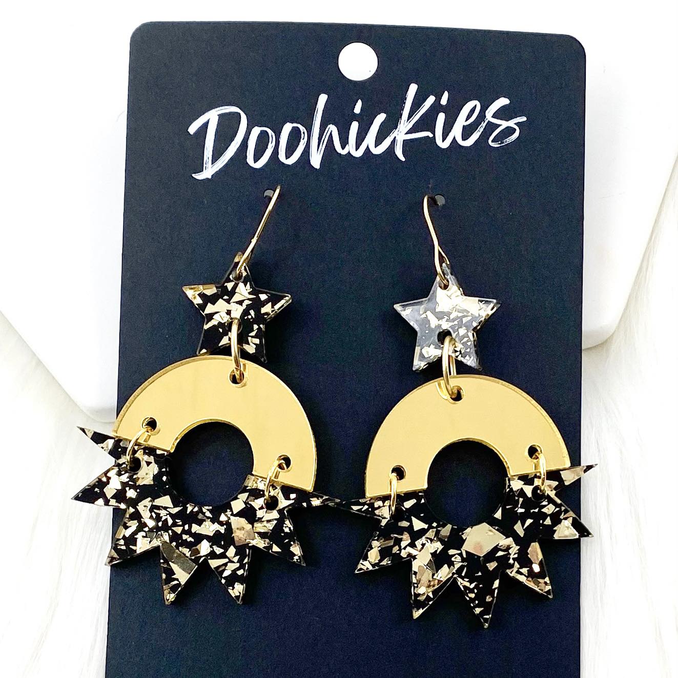 2.5" New Years Dawn - New Years Earrings by Doohickies Wholesale