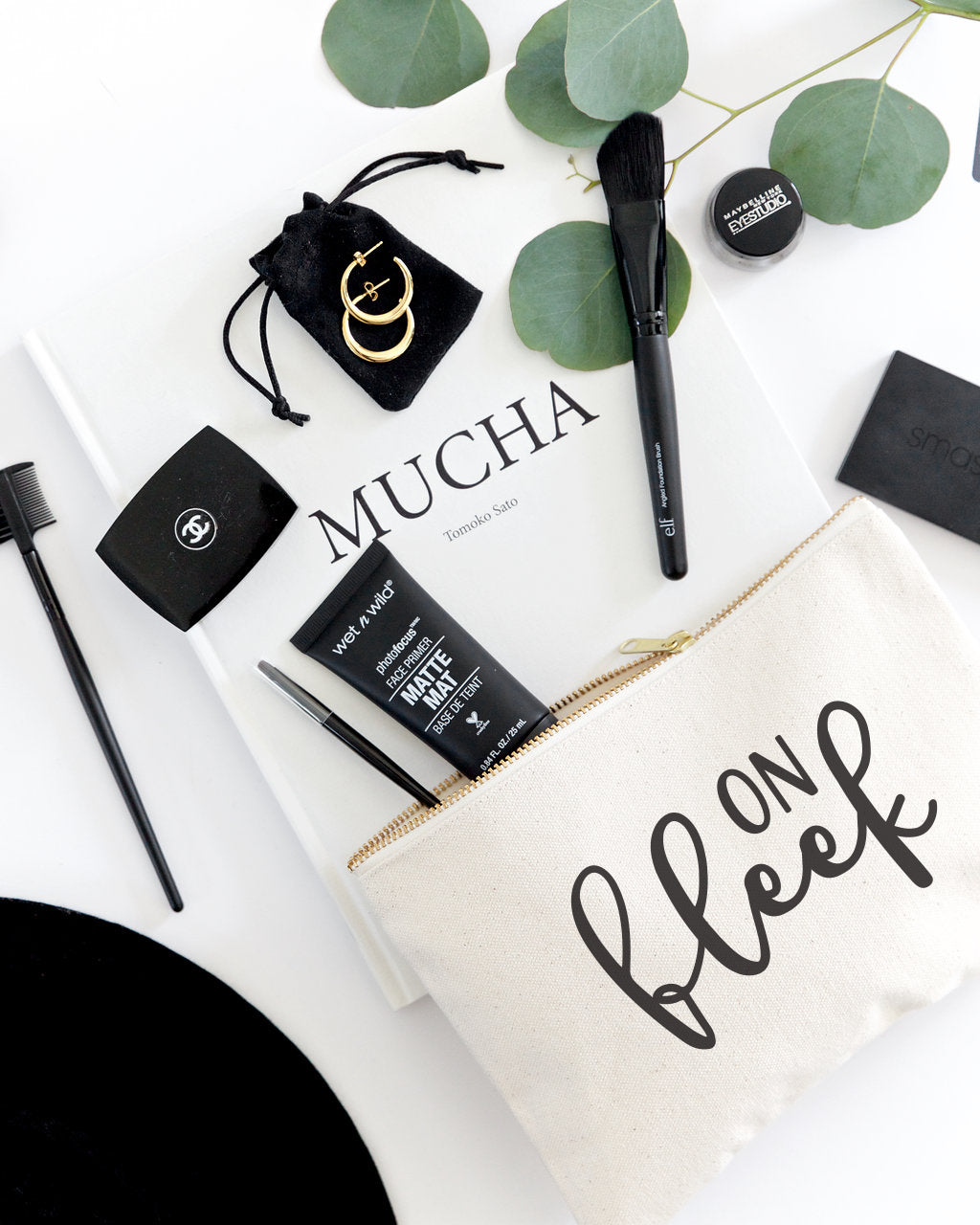 On Fleek Cotton Canvas Cosmetic Bag by The Cotton & Canvas Co.