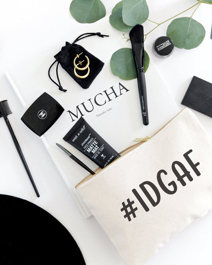 #IDGAF Cotton Canvas Cosmetic Bag by The Cotton & Canvas Co.