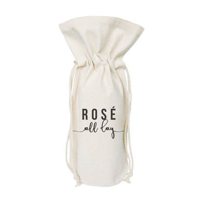 Rosé All Day Canvas Wine Bag by The Cotton & Canvas Co.