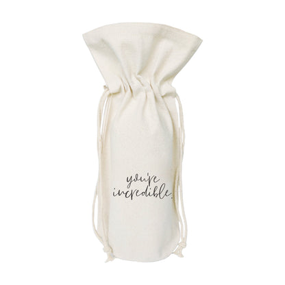 You're Incredible Cotton Canvas Wine Bag by The Cotton & Canvas Co.