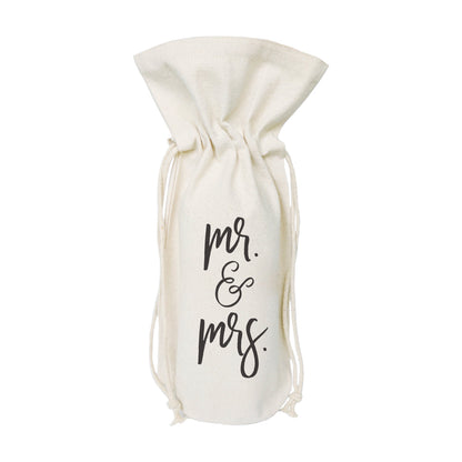 Mr. & Mrs. Canvas Wine Bag by The Cotton & Canvas Co.