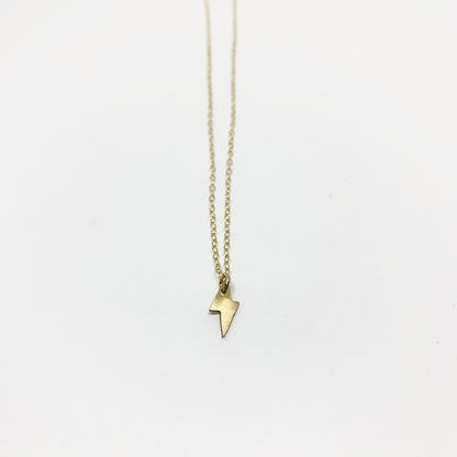 Mini Lightning Bolt Charm Necklace by Jennifer Cervelli Jewelry