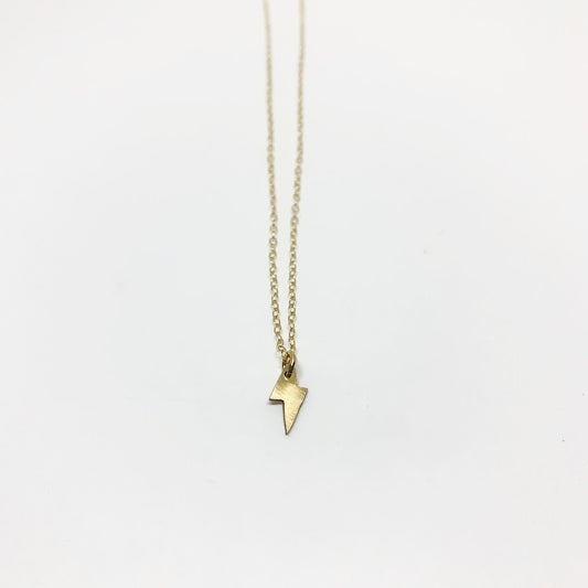 Mini Lightning Bolt Charm Necklace by Jennifer Cervelli Jewelry