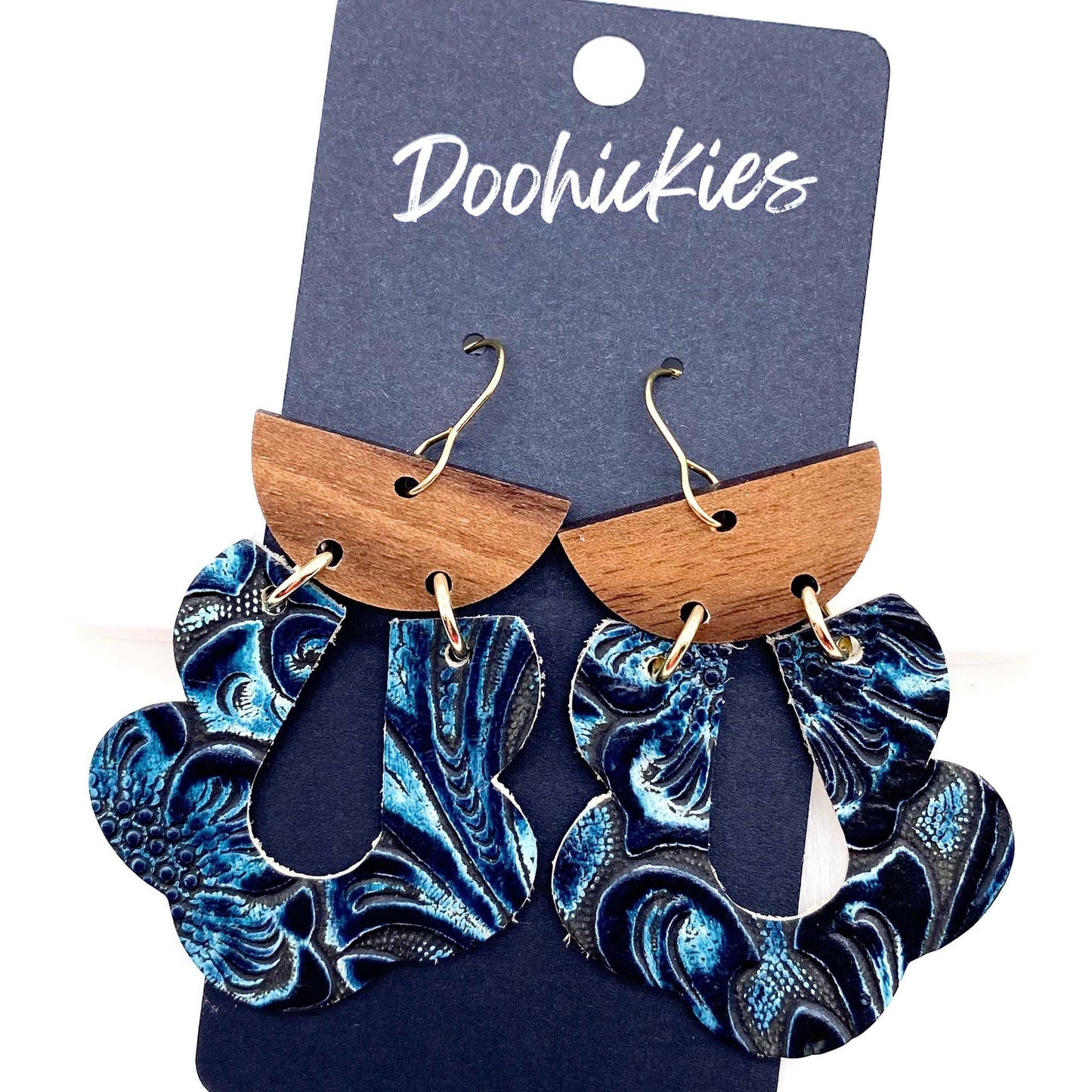 2.5" Embossed Loopies -Western Earrings by Doohickies Wholesale