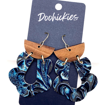 2.5" Embossed Loopies -Western Earrings by Doohickies Wholesale