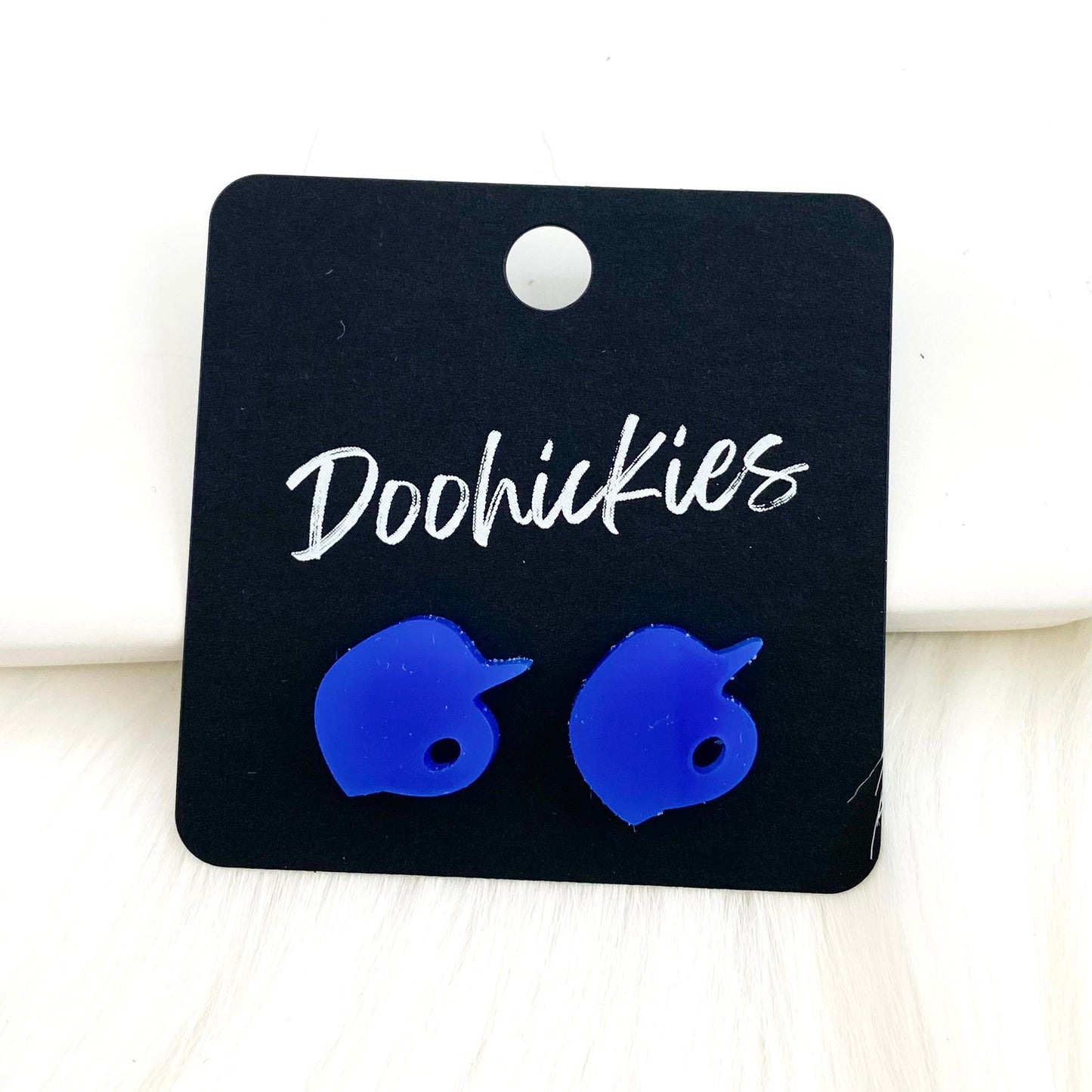 13mm Custom Ball Helmet Studs -Sports Earrings by Doohickies Wholesale