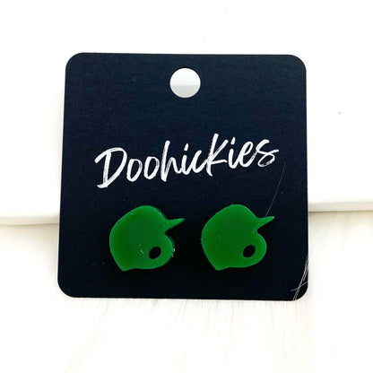 13mm Custom Ball Helmet Studs -Sports Earrings by Doohickies Wholesale