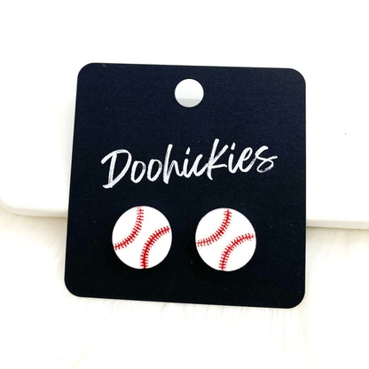 13mm Ball Studs -Sports Earrings by Doohickies Wholesale