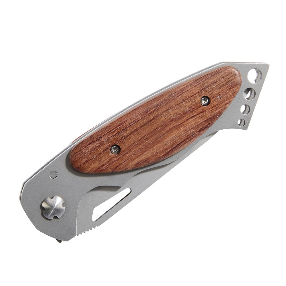 Ss Locking Pocket Knife W/wood Handle 4.625" L by Creative Gifts