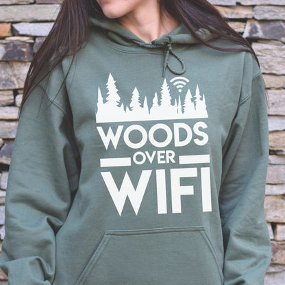 Woods Over Wifi Sweatshirt - Get Outdoors Hoodie or Crewneck *UNISEX FIT* by 208 Tees