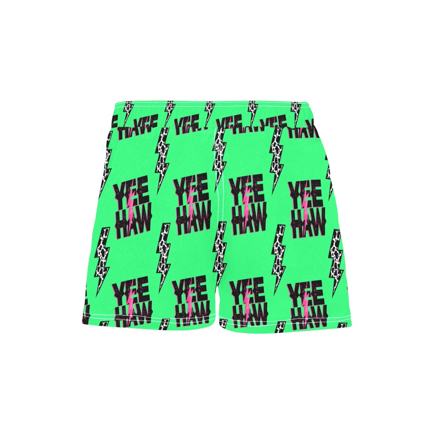 Women's Neon Yeehaw Beach Board Shorts by Baha Ranch Western Wear