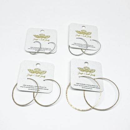 Crescent Moon Hoop Earrings by Jennifer Cervelli Jewelry