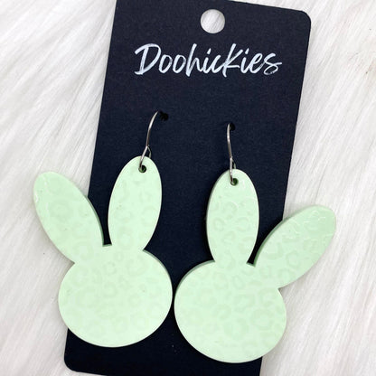 2.5" Pastel Leopard Bunny Heads -Easter Earrings by Doohickies Wholesale