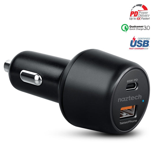 SpeedMax65 PD65W + QC3 Car Charger Black by VYSN