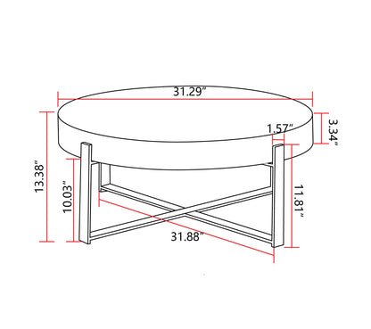 Modern Retro Splicing Round Coffee Table by Blak Hom