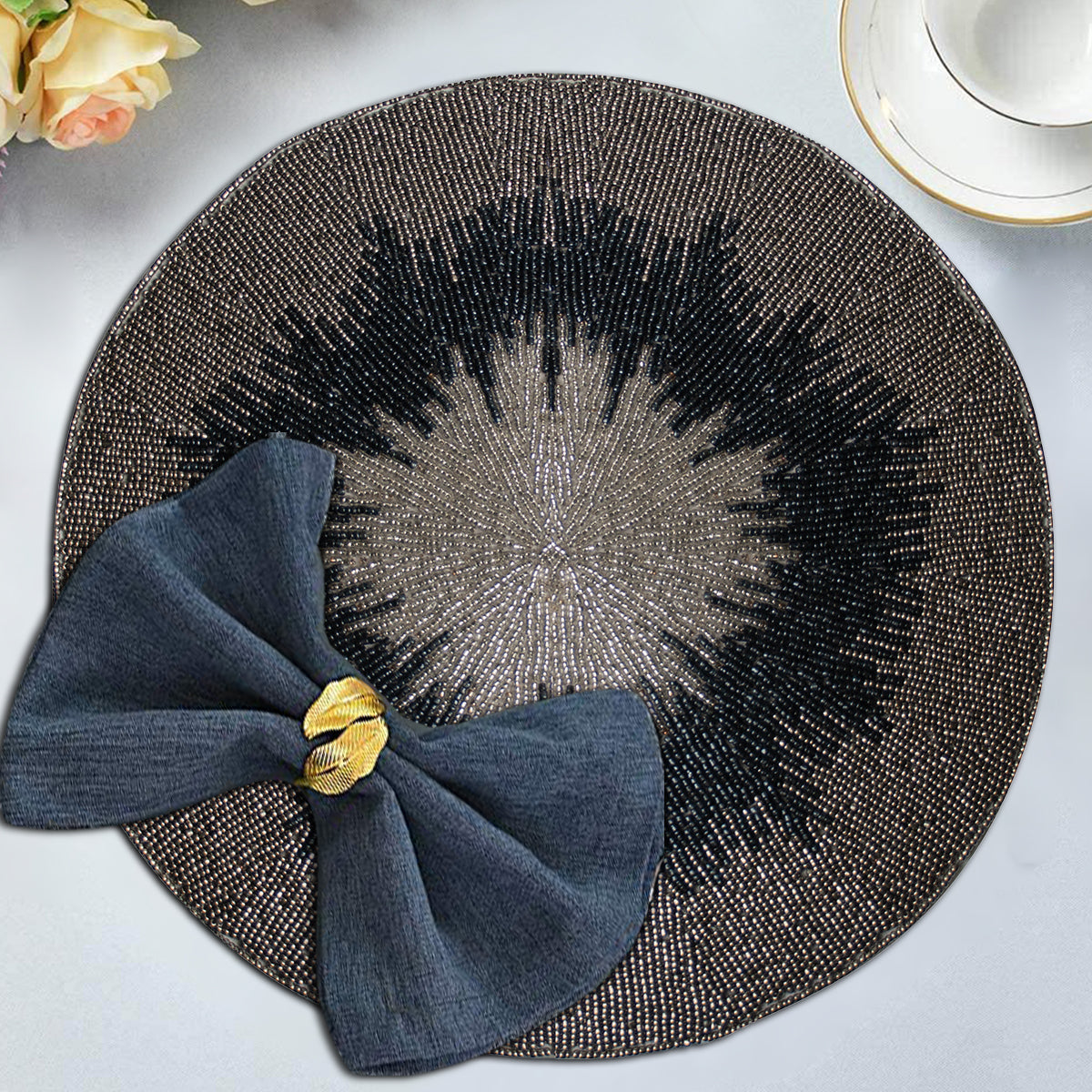 The Arminta Beaded Placemats by Decozen