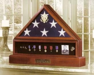 Presidential Pedestal Flag Medal Display, Presidential Pedestal Urn Flag by The Military Gift Store