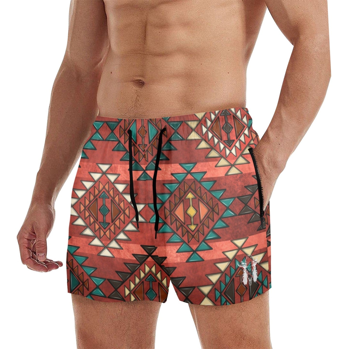 Mullet Cowboy Adobe Aztec Beach Shorts by Baha Ranch Western Wear