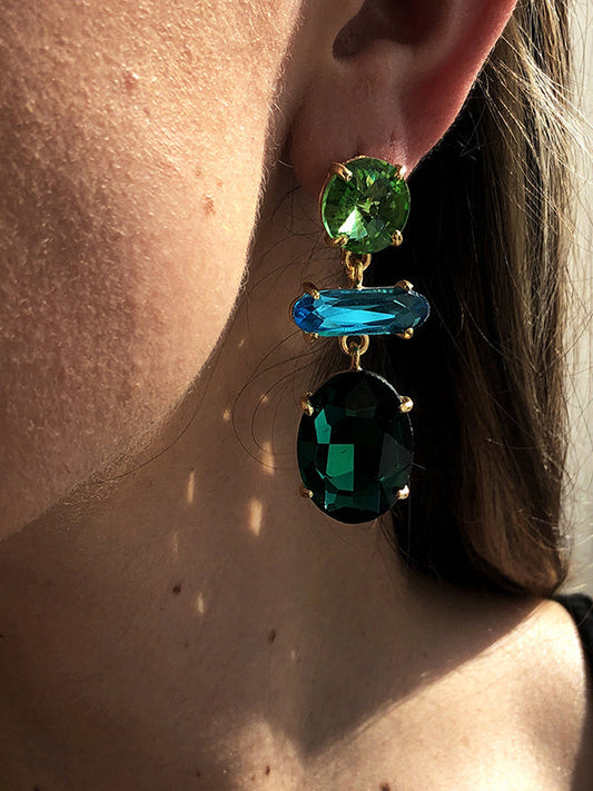 Original Statement Contrast Color Earrings by migunica