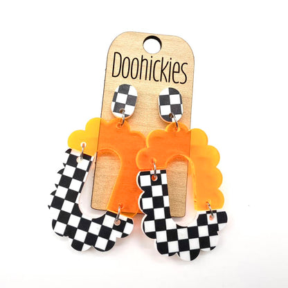 2.8" Halloween Matilda Acrylic Dangles - Halloween Earrings by Doohickies Wholesale