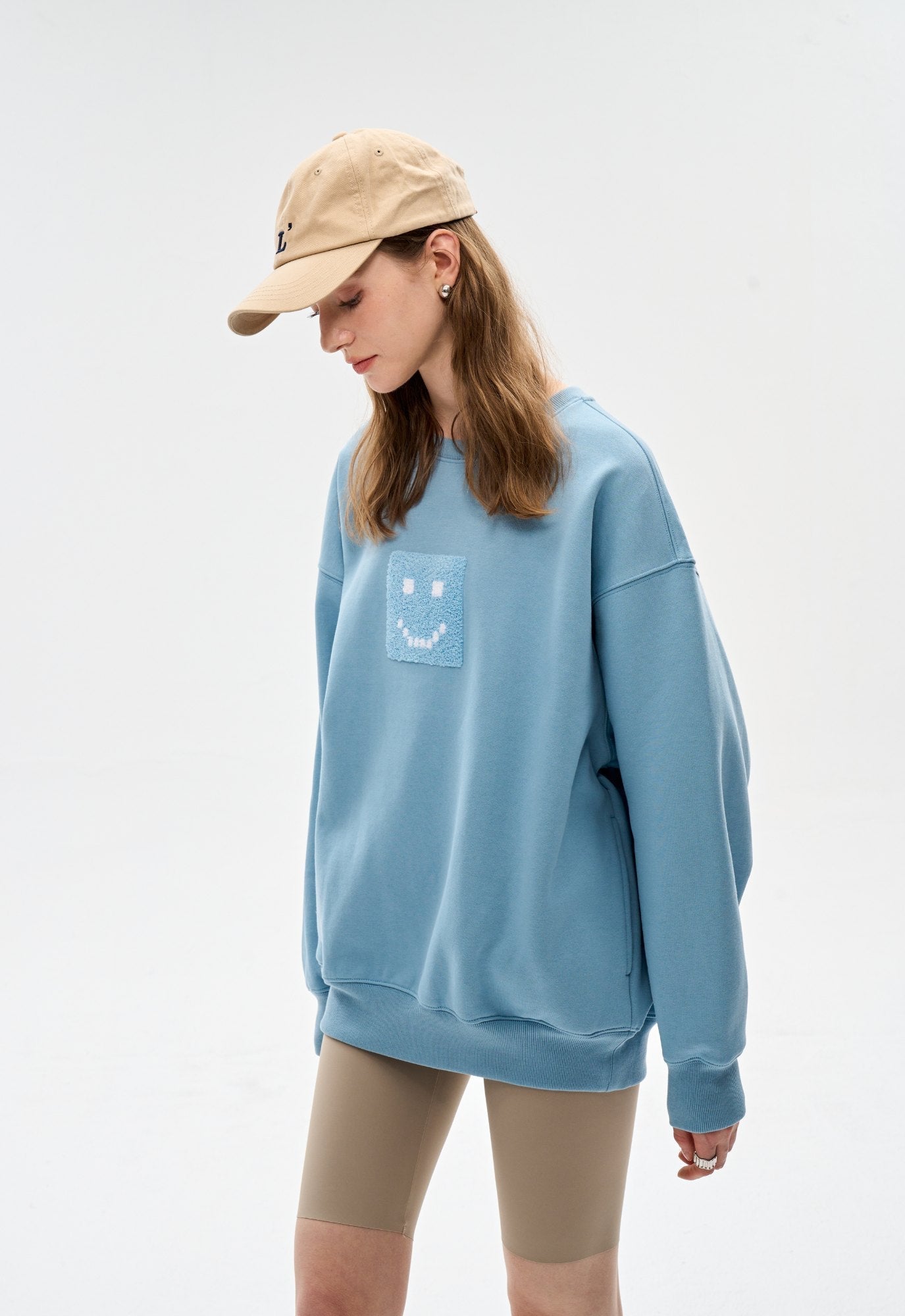 "Pixel" Fog Blue Sweatshirt by Amoo