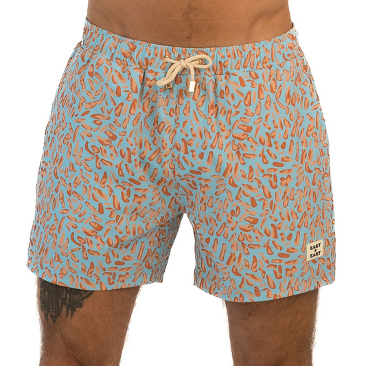 Maui Sands Shorts / Blue + Tan by East x East