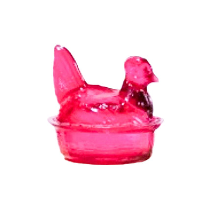 Nesting Hen Bowl & Lid - Fuschia | Hand Blown Glass - Colombia by Sumiye Co