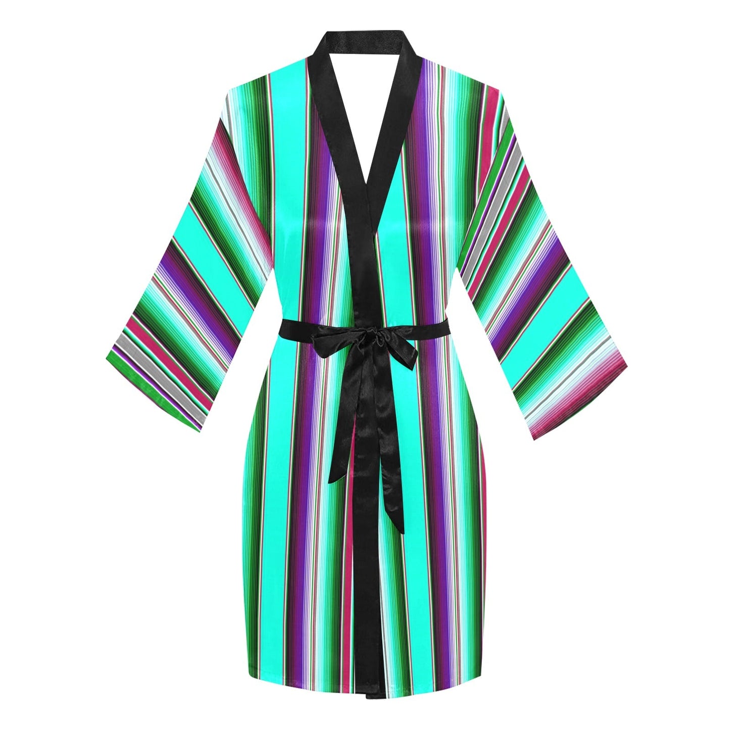 Turquoise Serape Women's Lounge Kimono Robe by Baha Ranch Western Wear