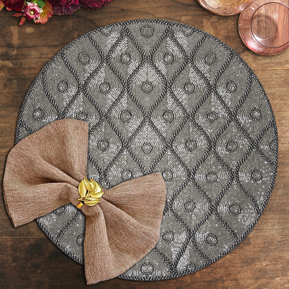 The Alvina Beaded Placemats by Decozen