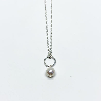 Mermaid Pearl Drop Charm Necklace by Jennifer Cervelli Jewelry