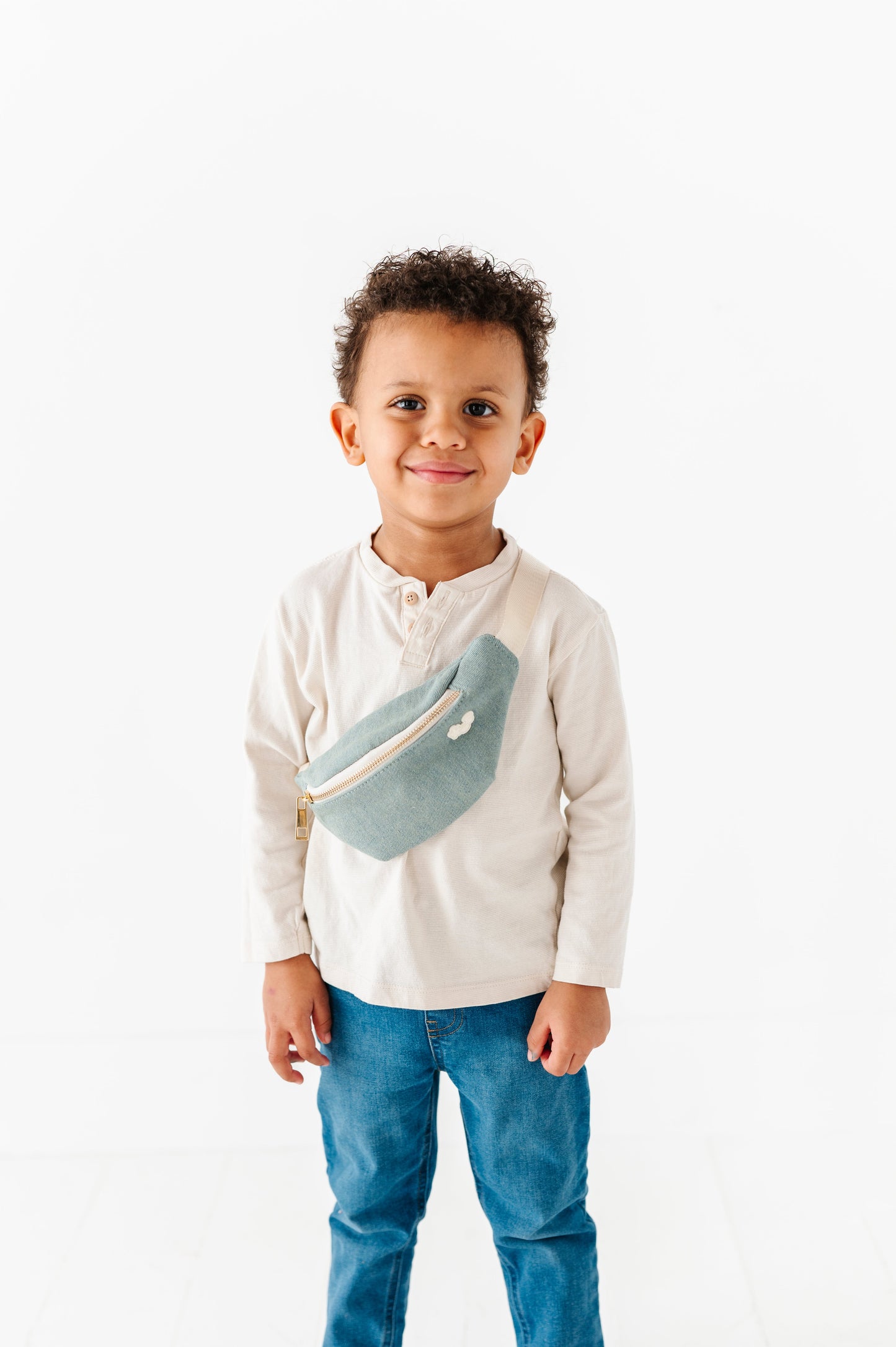 The Park Bag- Kids Denim Fanny Bag by Big Little Wish