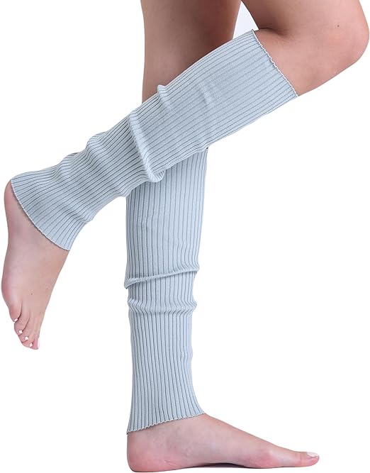 1 Pair Women's Knitted Cotton Leg Warmers for Cold Weather 21 Inches Long by Mars Outlet Store LLC