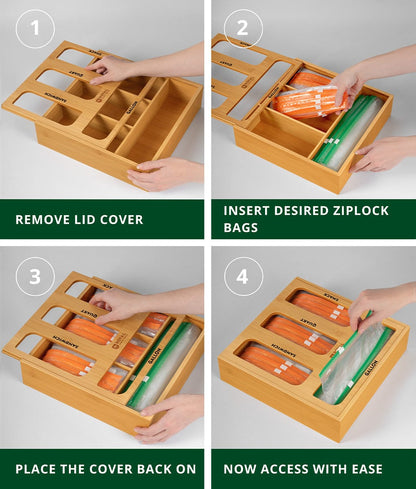 Ziploc bag organizer by Royal Craft Wood