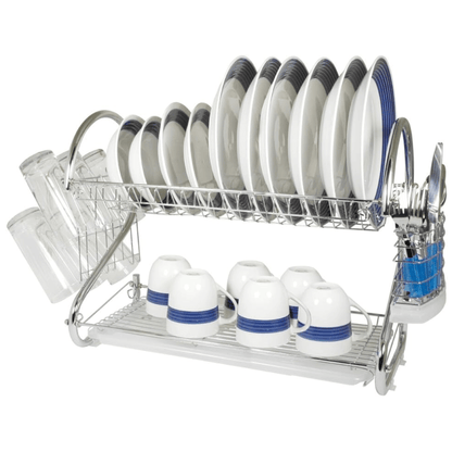 Better Chef 16" 2-Level Chrome-Plated S-Shaped Dish Rack by Jupiter Gear Home