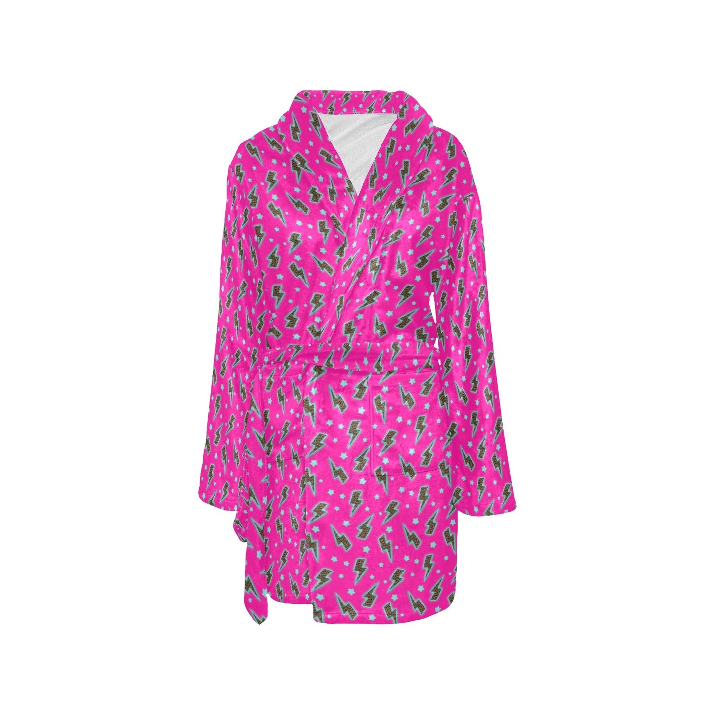 Hot Pink Lightning Bolt Women's Western Bath Robe by Baha Ranch Western Wear