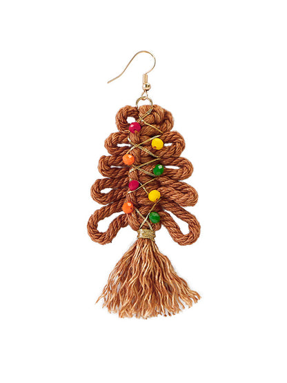 Tasseled Earrings Christmas Tree Accessories by migunica