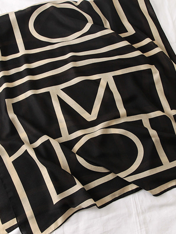 Printed Stylish Sun-Proof Silk Scarf by migunica