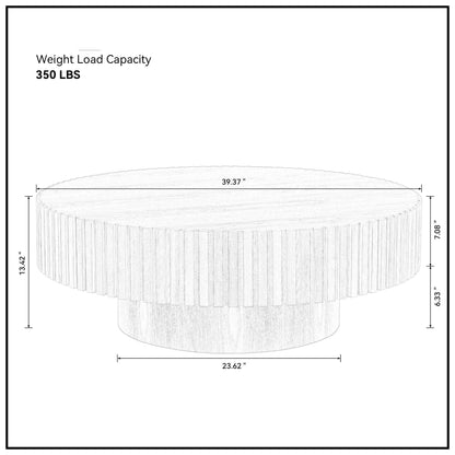 Modern Handcraft Drum Coffee Table by Blak Hom