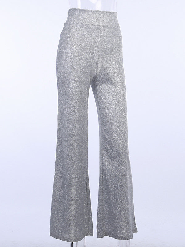 Loose Wide Leg High-Waisted Split-Joint Pants Trousers by migunica