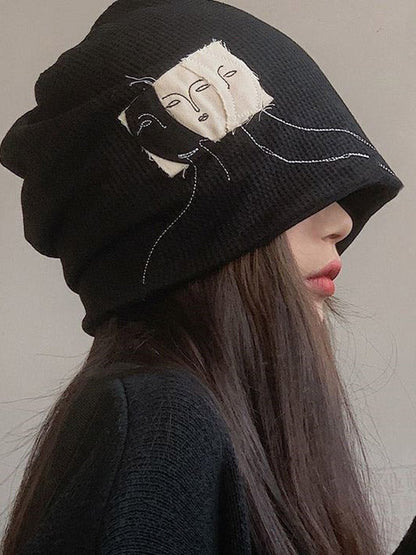 Original Casual Cool Applique Knitting Hat by migunica