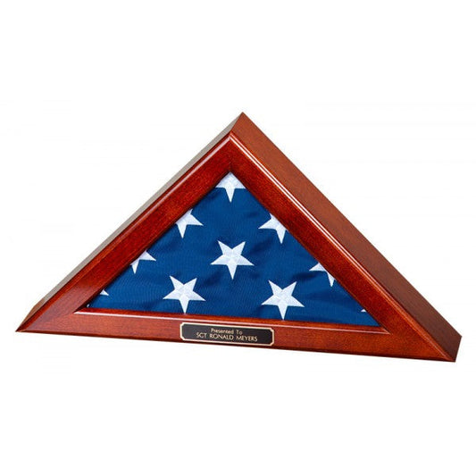 Flag Display Case for 4x6 flag with Cherry Finish. by The Military Gift Store