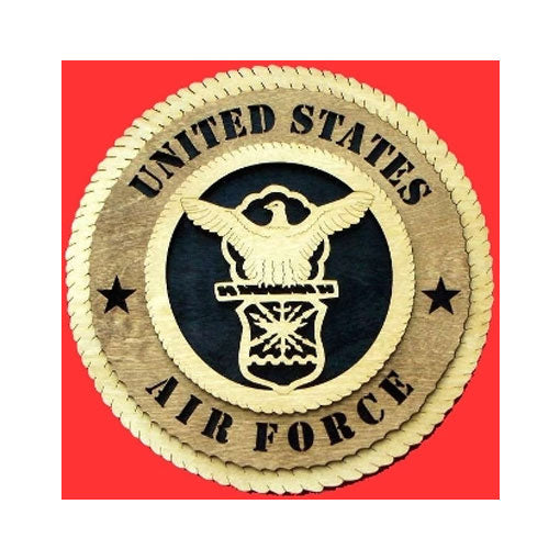 Air Force Wall Tribute Hand Made of wood 3D - 9 Inch. by The Military Gift Store