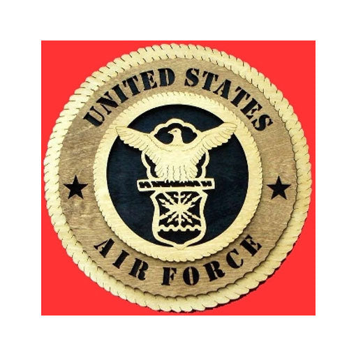 Air force Wall Tribute, Air force Wood Wall Tribute, USAF emblem - 9". by The Military Gift Store